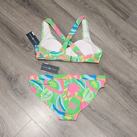 NWT Michelle McDowell Bright Chloe River Iris Teal Bikini - Picture 5 of 8